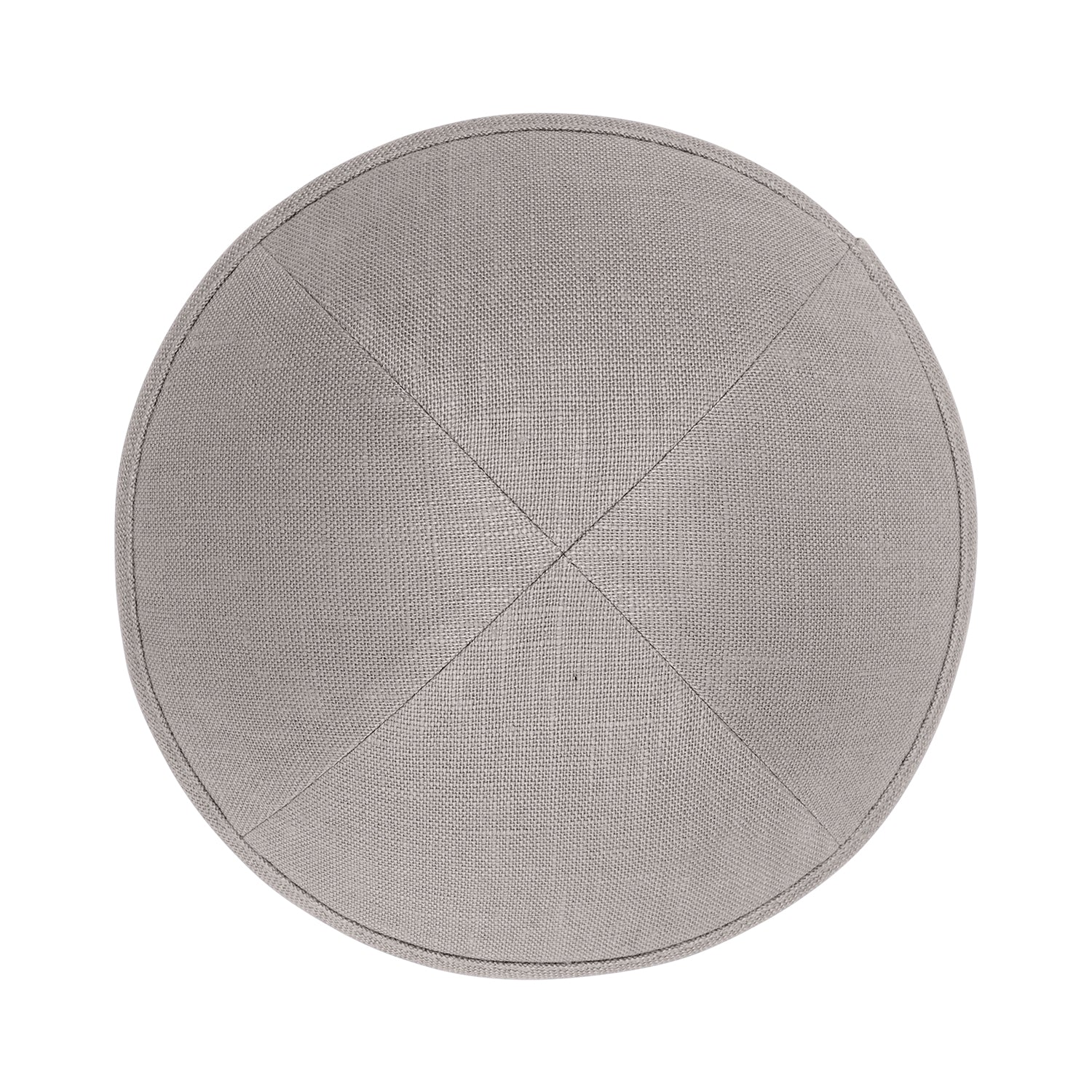 IKIPPAH LIGHT GRAY LINEN YARMULKE - Image 2